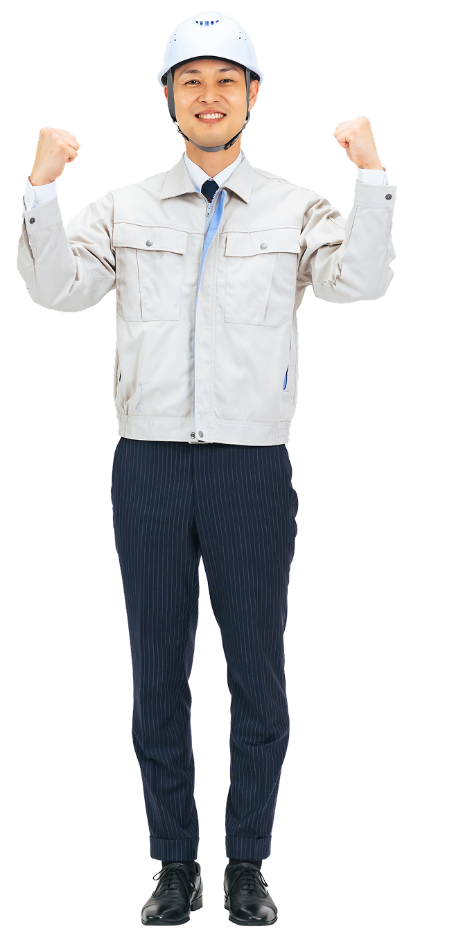 防水作業員の男性